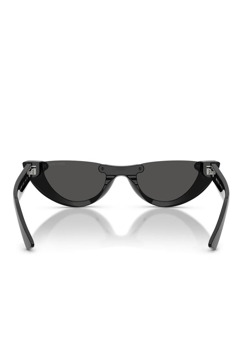 53mm Semi Rimless Oval Sunglasses, Alternate, color, BLACK / DARK GREY