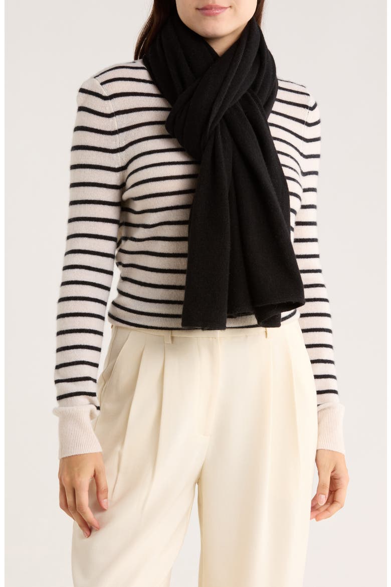 Cashmere Wrap, Main, color, BLACK