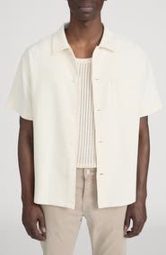 FRAME Jacquard Short Sleeve Button-Up Shirt