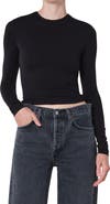 AGOLDE Dion Long Sleeve Crop T-Shirt