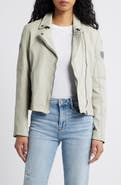 MAURITIUS Reo Heart Detail Leather Moto Jacket