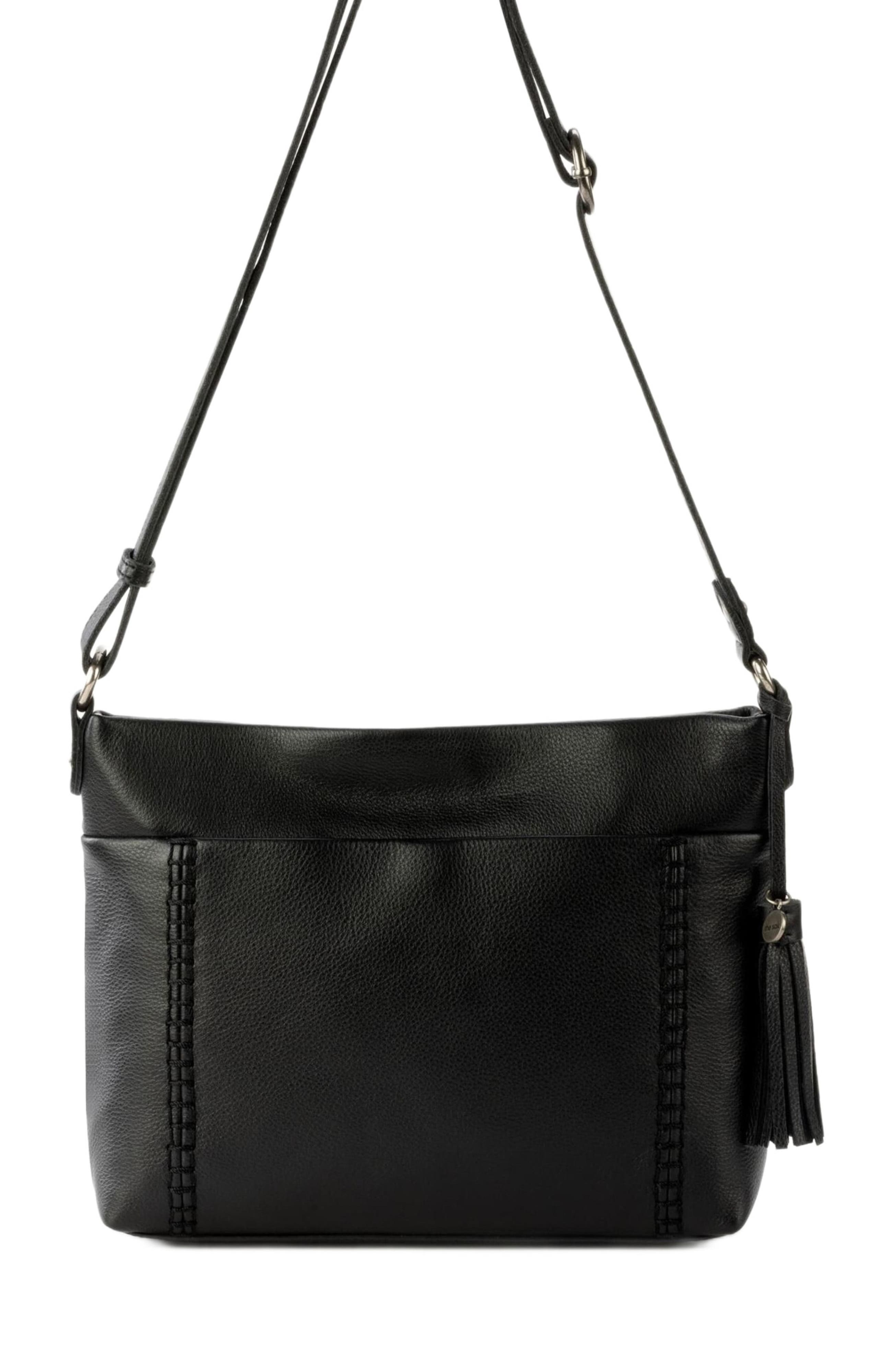 The Sak Melrose Crossbody Leather Bag, Alternate, color, Black