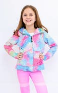 Limeapple Minky Bubble Zip Hoodie - Tie Dye