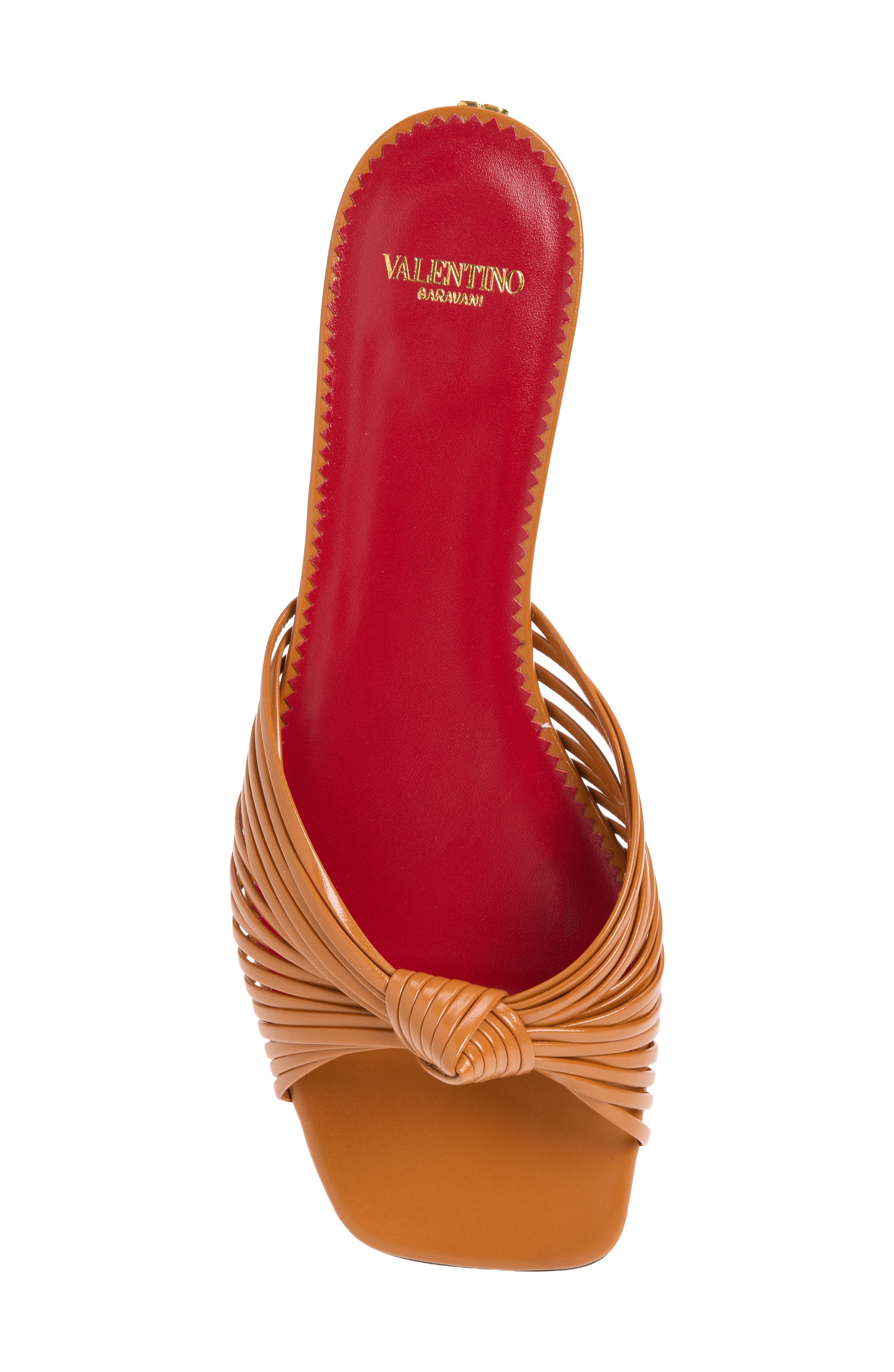 Annet Knotted Flat Slide Sandal, Alternate, color, BROWN