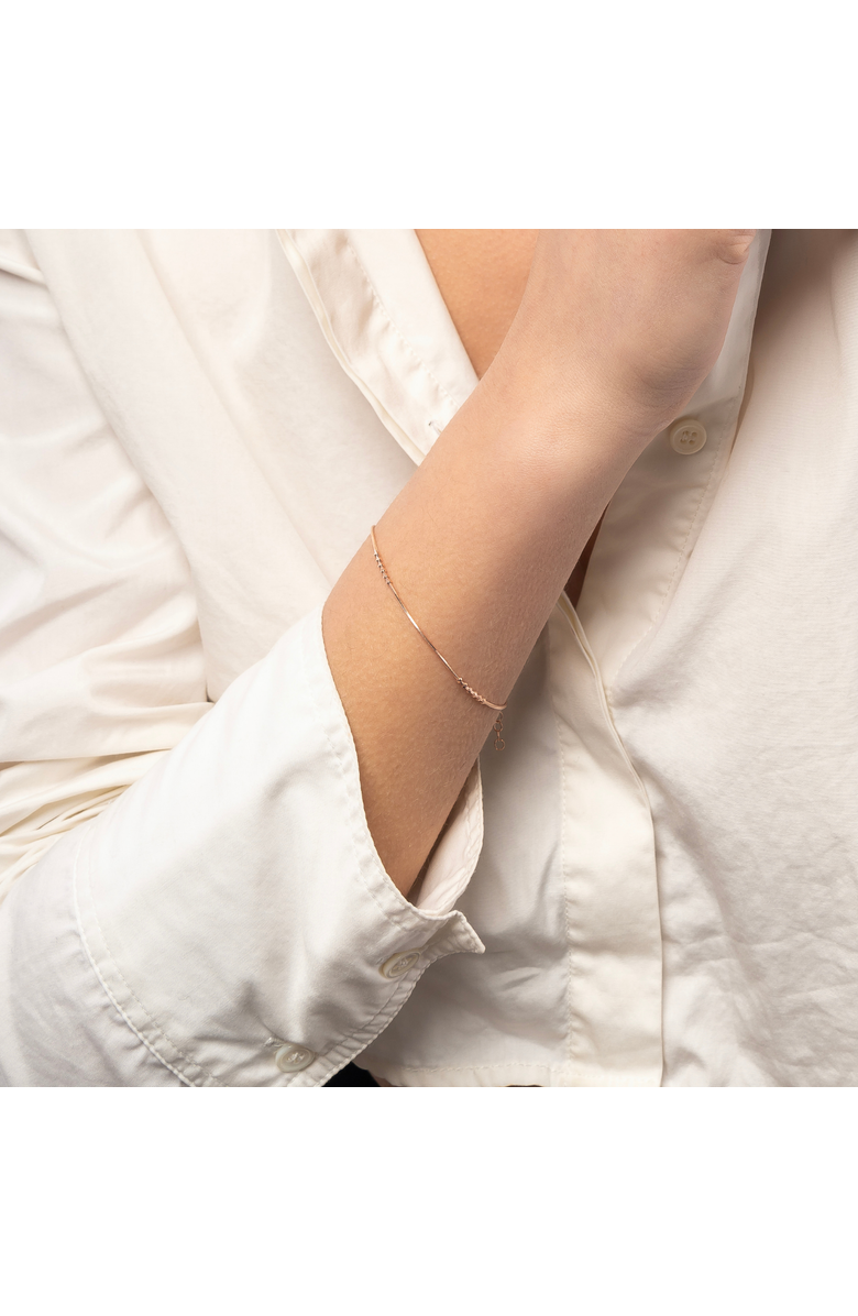 Spero London Six Beads Sterling Silver Bracelet, Alternate, color, Rose Gold