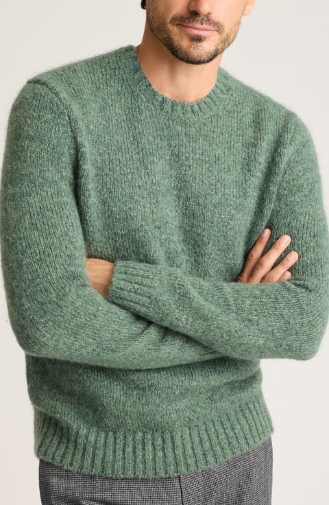Luxe Mohair & Wool Blend Crewneck Sweater