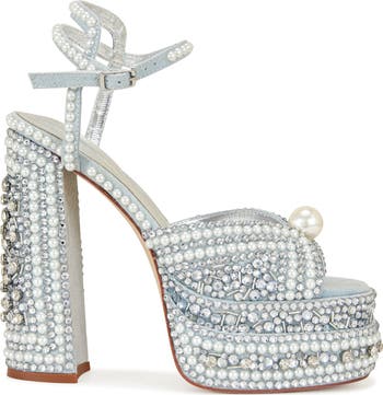 Something Blue Ankle Strap Platform Sandal