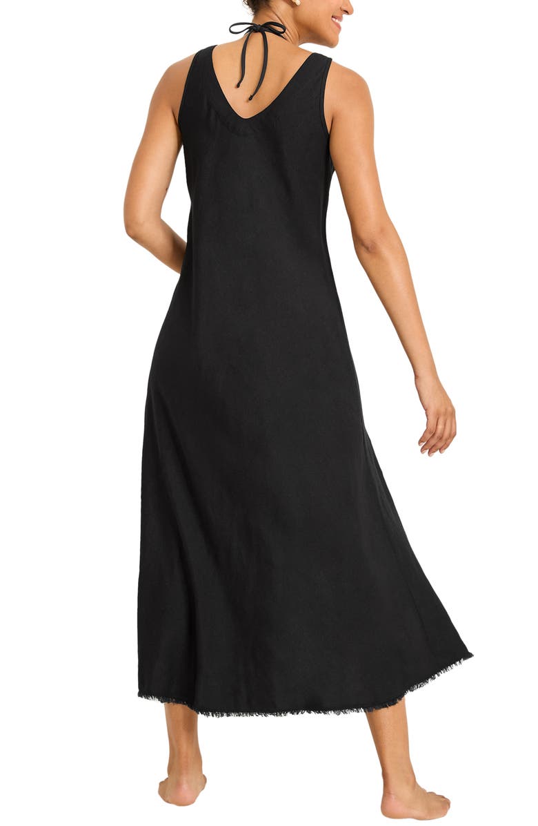Tommy Bahama St. Lucia Cover-Up Midi Dress, Alternate, color, Black