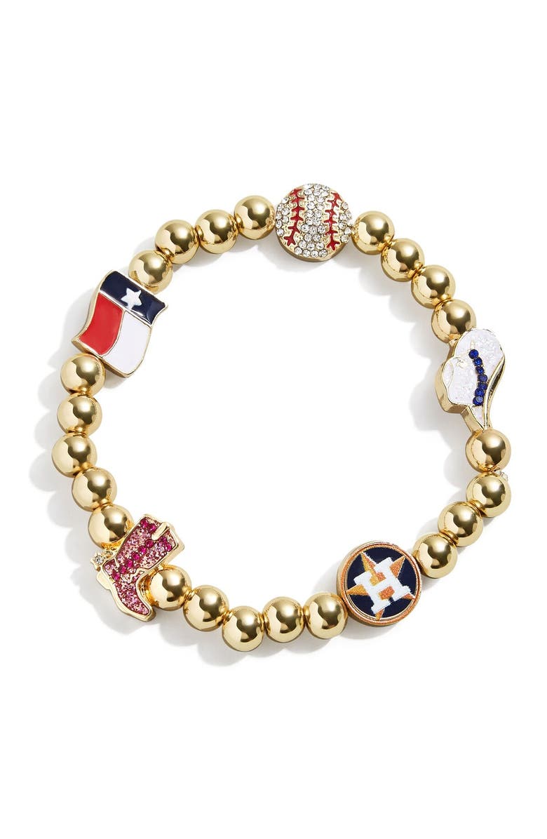 BaubleBar Houston Astros Localized Pisa Bracelet, Main, color, Gold