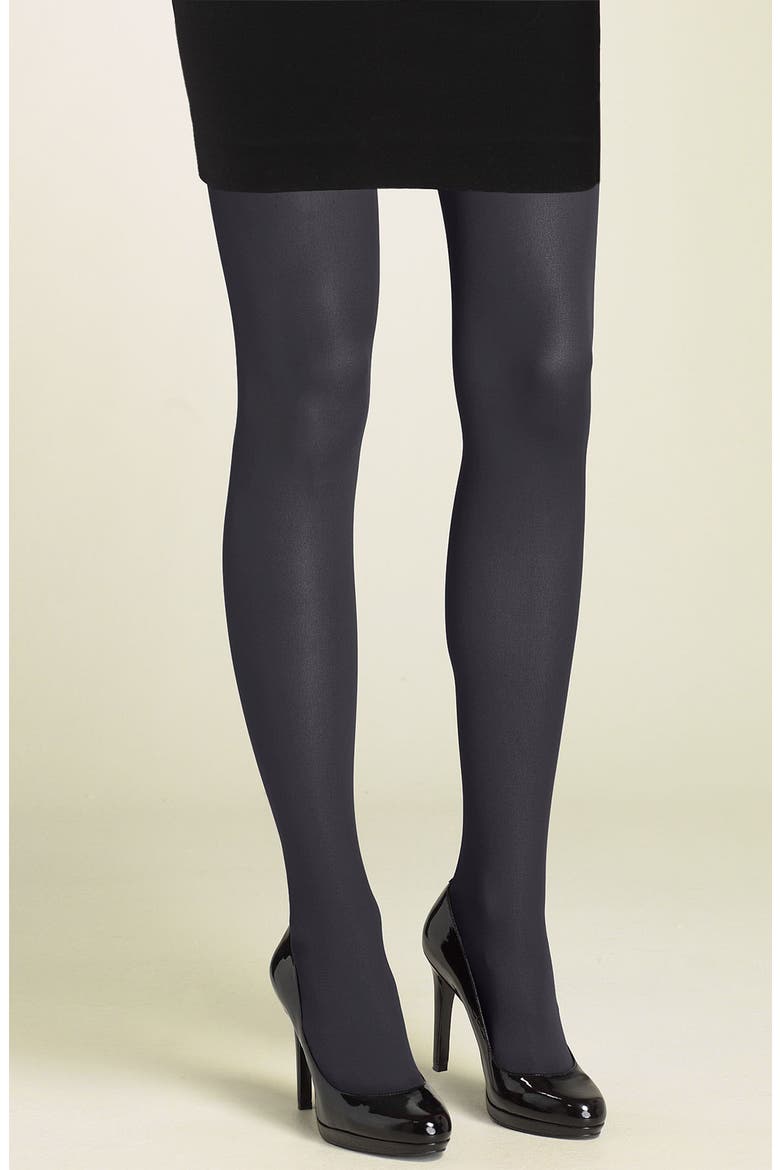 Opaque Control Top Tights, Main, color, NAVY