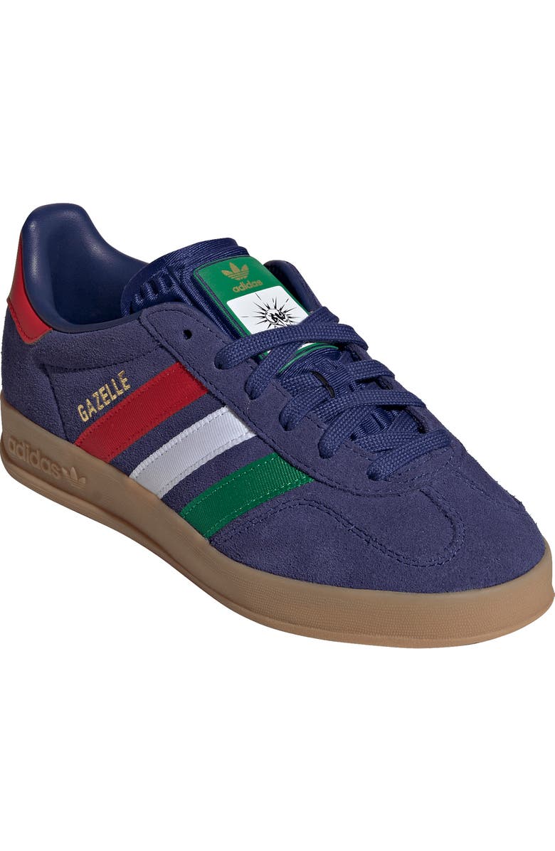 adidas x FIFA Kids' Gazelle Indoor Sneaker, Main, color, Blue/ Green/ Scarlet