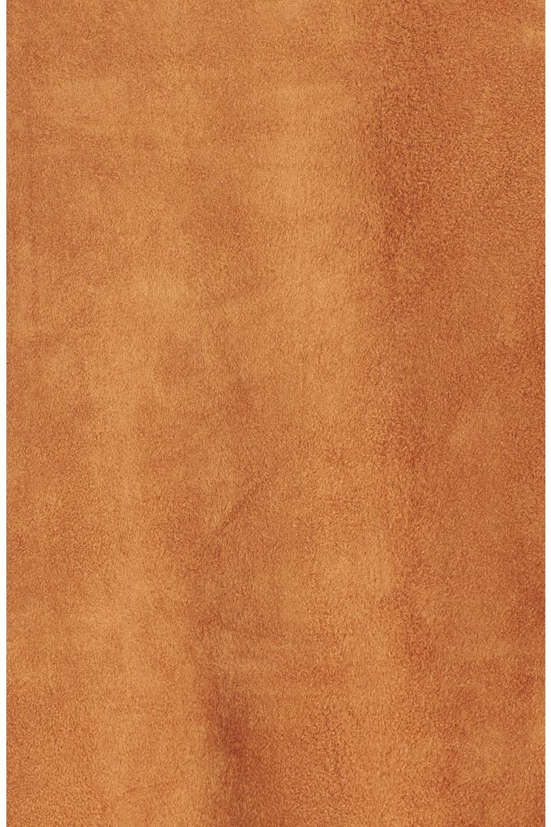 Asymmetrical Suede Skirt, Alternate, color, TAN COGNAC