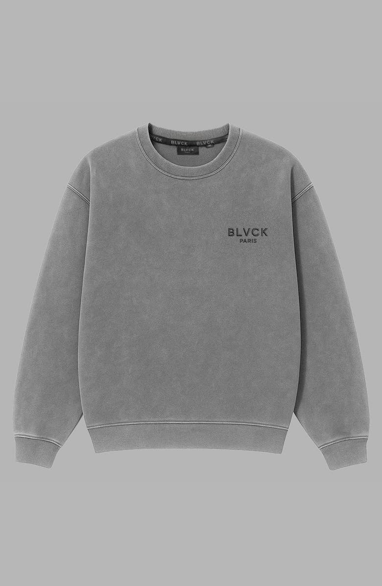 Blvck Acid Wash Sweater, Main, color, Grey