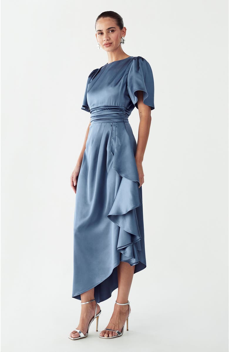 WILLA Narissa Midi Dress, Alternate, color, Steel Blue