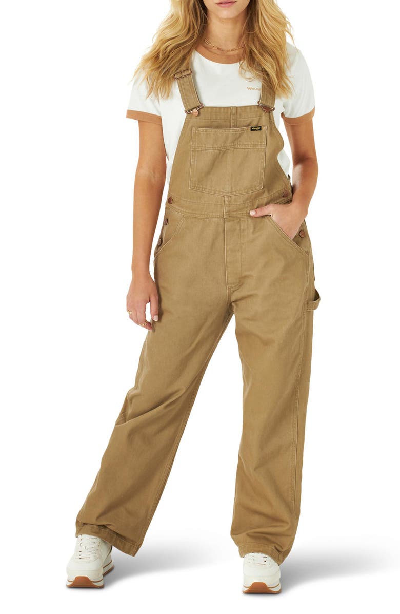 Wrangler Cotton Canvas Overalls, Main, color, 