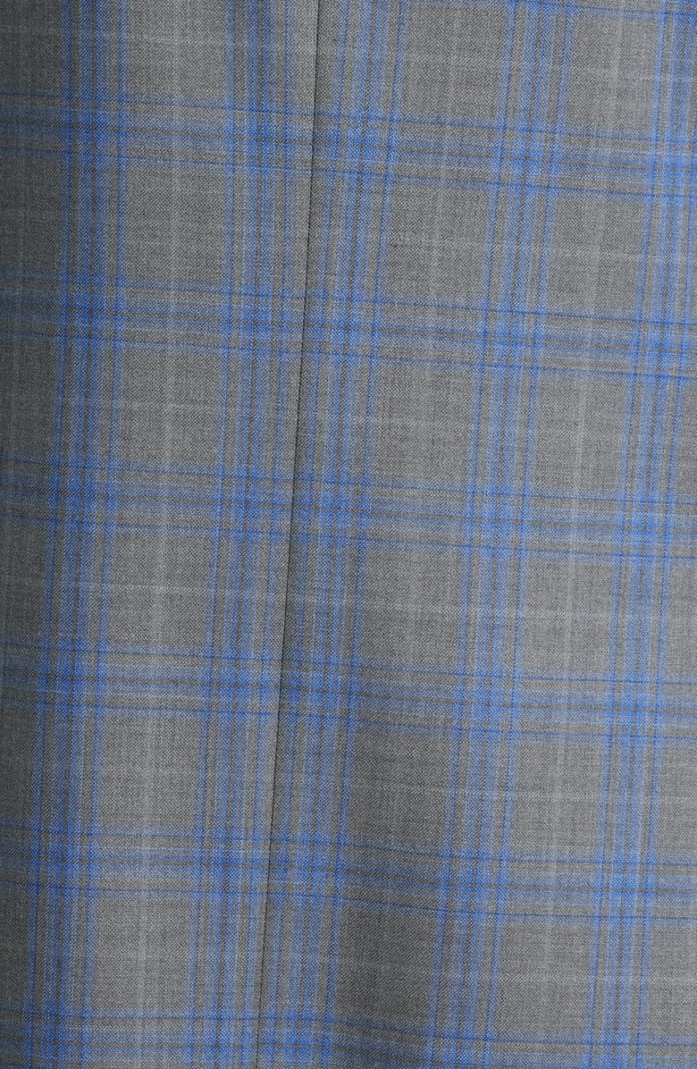 Canali Siena Regular Fit Grey Shadow Check Wool Sport Coat, Alternate, color, Grey