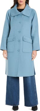 Kate Spade New York Funnel Neck Wool Blend Coat
