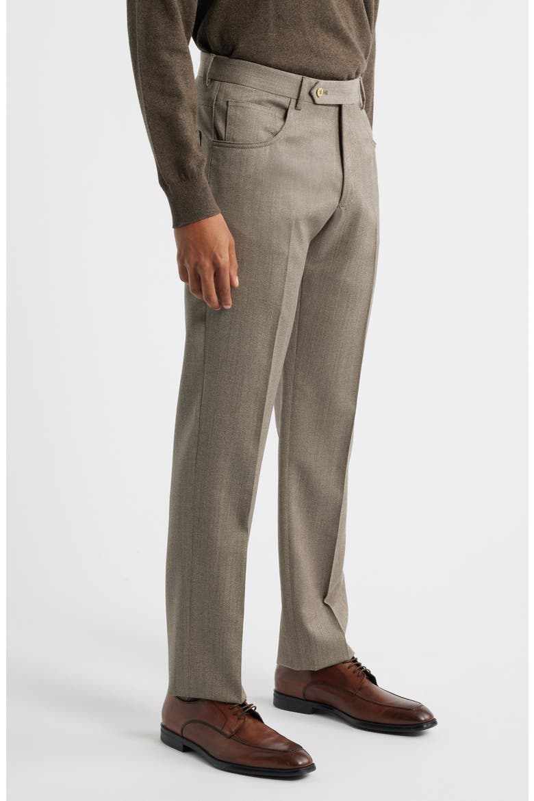 Parker Stretch Wool Trousers, Alternate, color, KHAKI