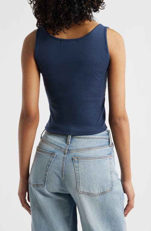 Shop Vinyl Icons Usa Split Neck Graphic Tank In Mood Indigo