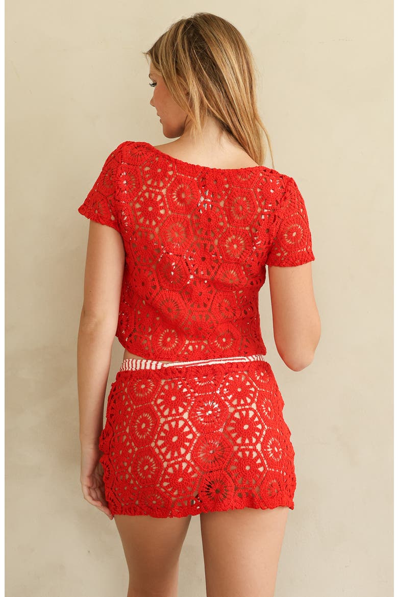 Sail Away Mini Skirt, Alternate, color, Cherry Cola