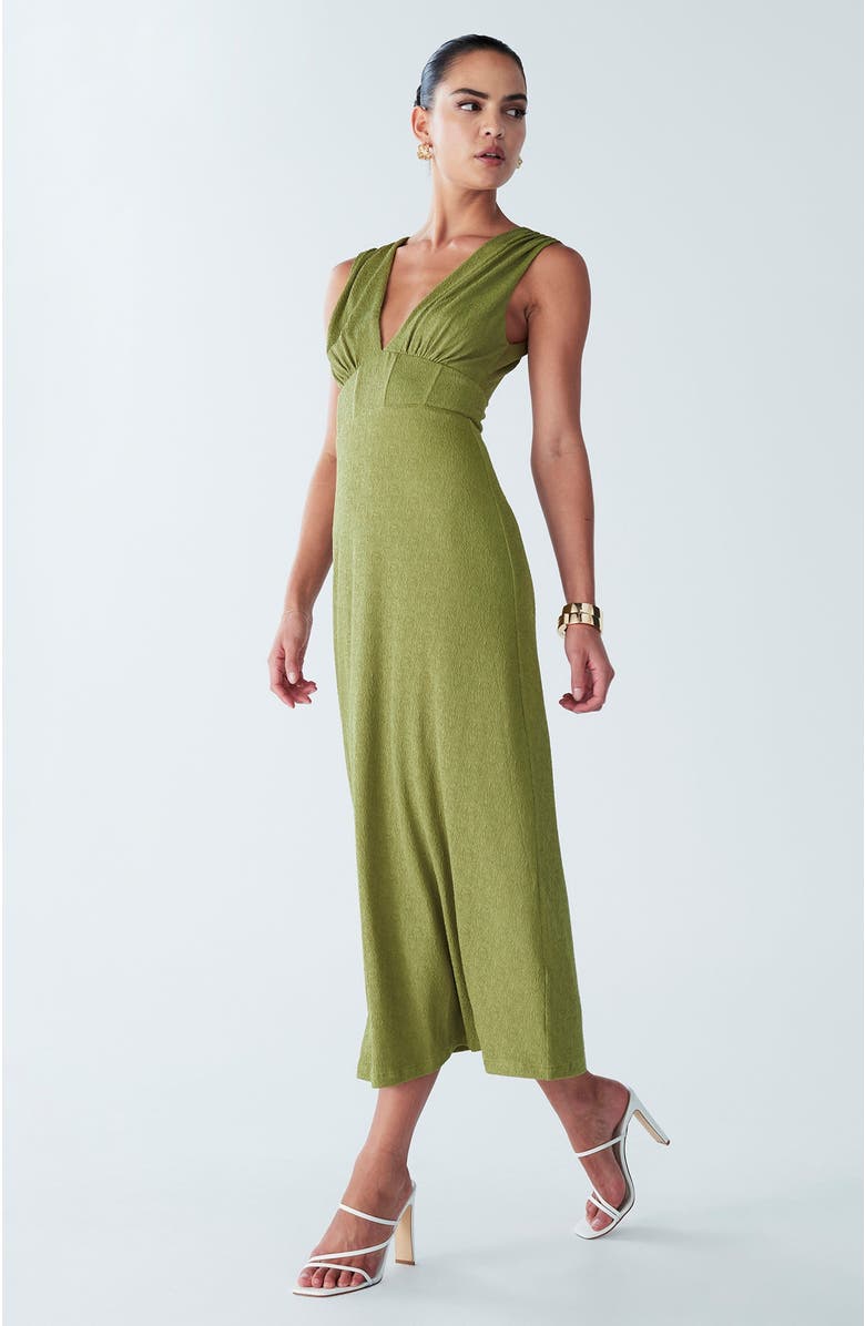 BWLDR Camile Dress, Alternate, color, Olive Green