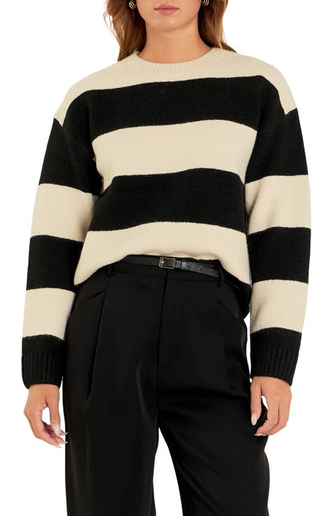 Bold Stripe Crewneck Sweater