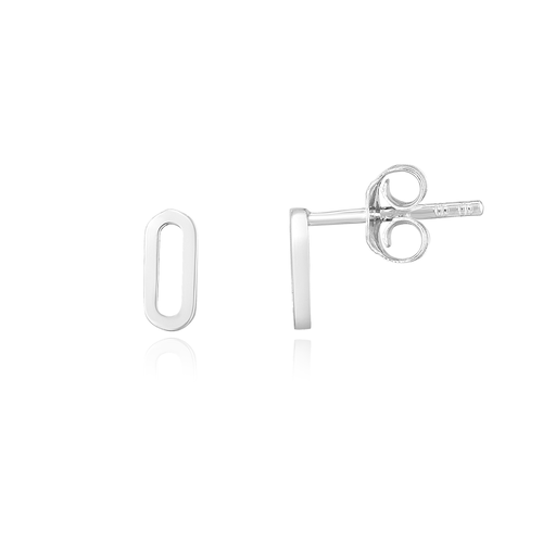 The Lovery Fine Jewelry Single Paperclip Stud Earrings In Gold