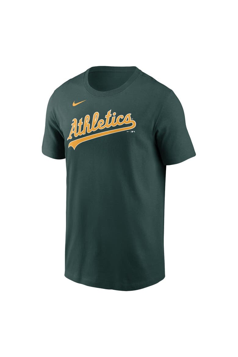 Men's Nike Green Oakland Athletics Fuse Wordmark T-Shirt, Alternate, color, Green