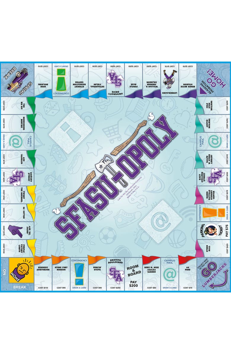 Late for the Sky Sfasuopoly Monopoly Board Game, Alternate, color, Multicolored
