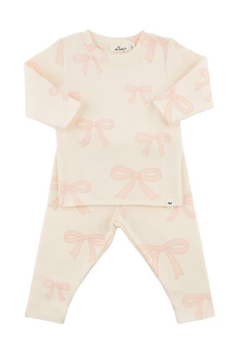 Mon Tresor Budding Blossoms Girls Layette Set - Ivory & Pink Mon Tresor Budding Blossoms Girls Layette Set - Ivory & Pink