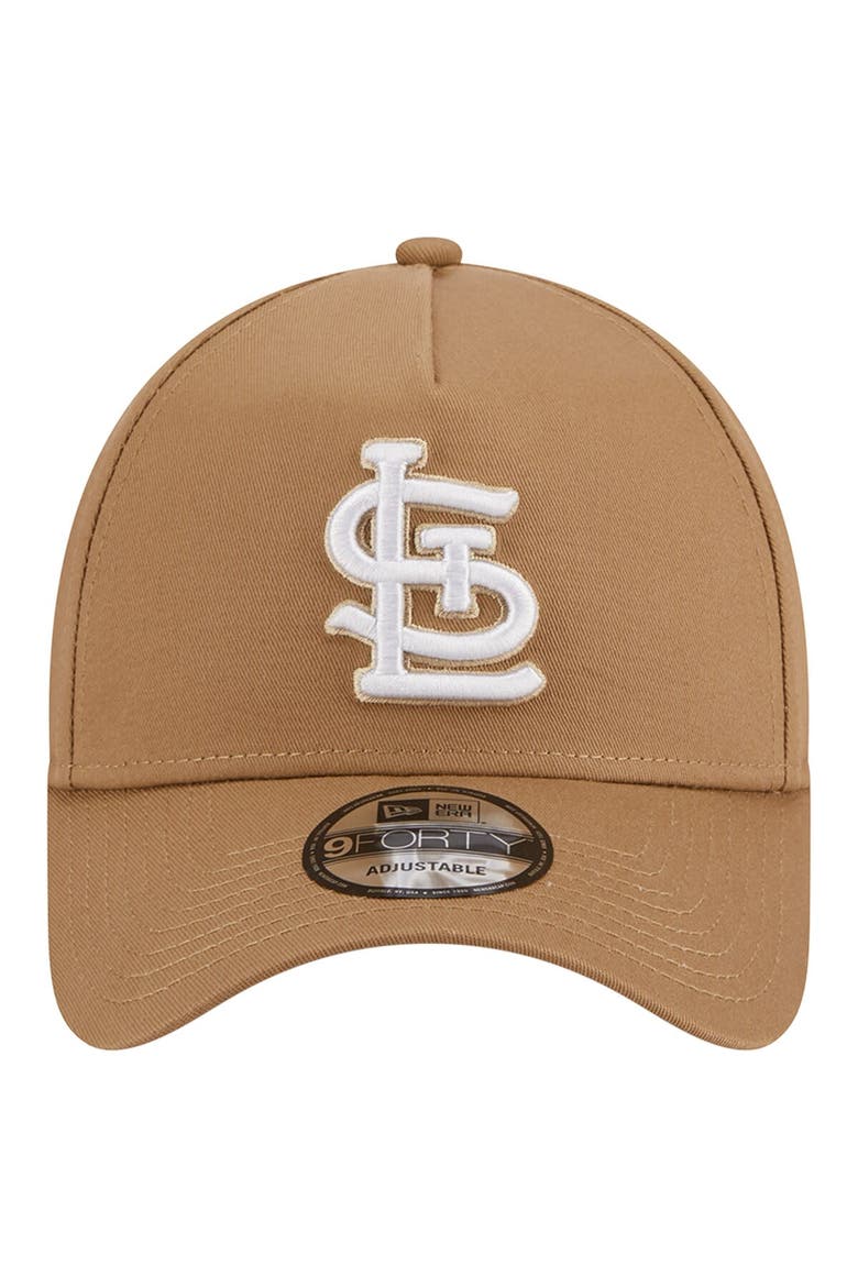 Men's New Era Khaki St. Louis Cardinals A-Frame 9FORTY Adjustable Hat, Alternate, color, Khaki