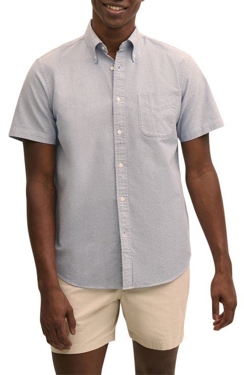 Friday Regular Fit Short Sleeve Cotton Oxford Button-Down Shirt