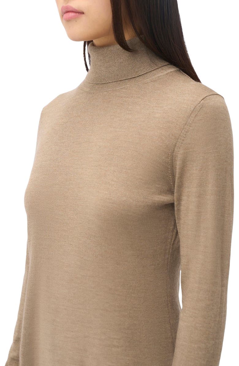 GOBI Mongolian Cashmere Cashmere Silk Turtleneck Sweater, Alternate, color, Taupe