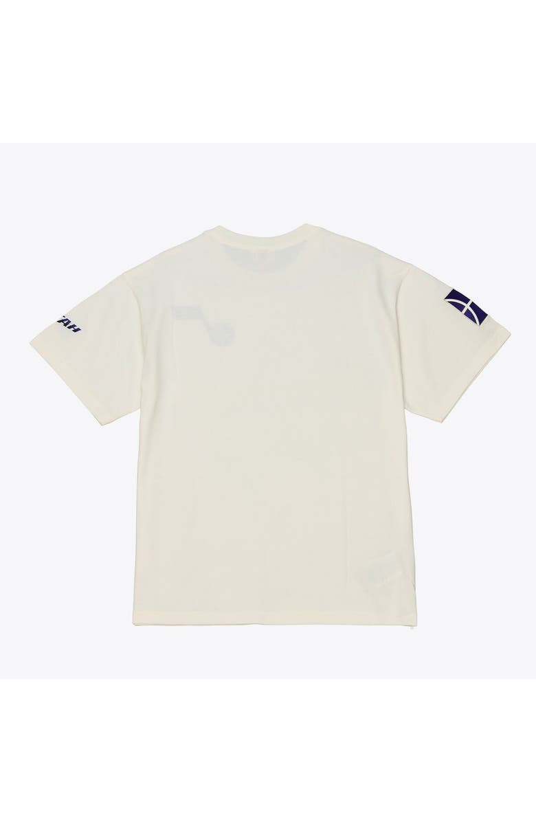 Mitchell & Ness Men's Mitchell & Ness Cream Utah Jazz Hardwood Classics Chainstitch Premium T-Shirt, Alternate, color, Cream