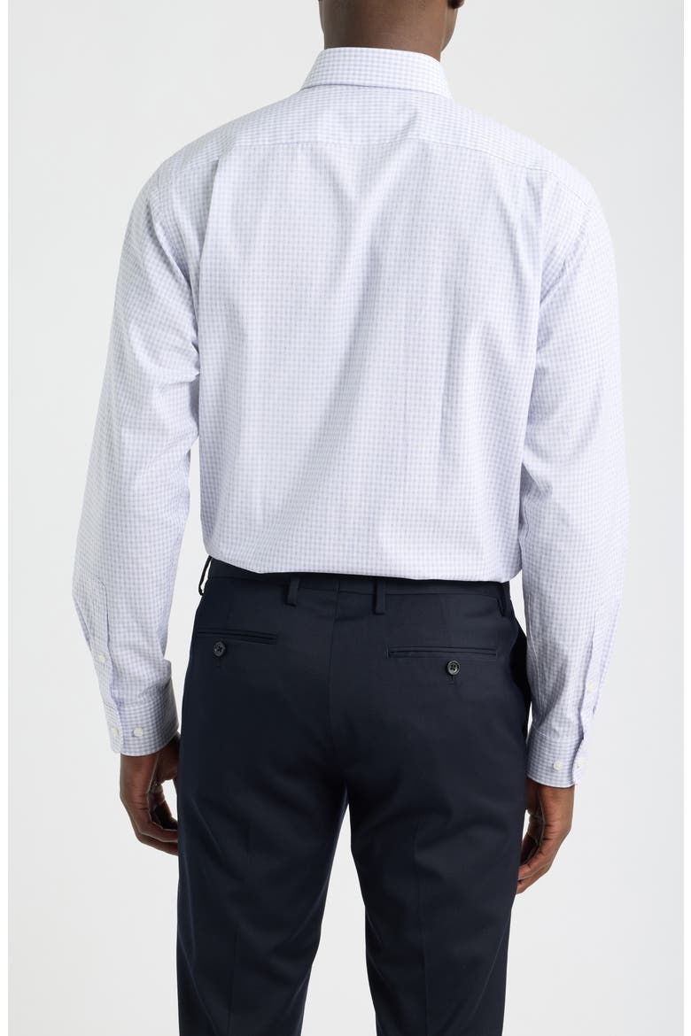 Traditional Fit Check Premium Non-Iron Cotton Dress Shirt, Alternate, color, PURPLE GEOVANNI CHECK