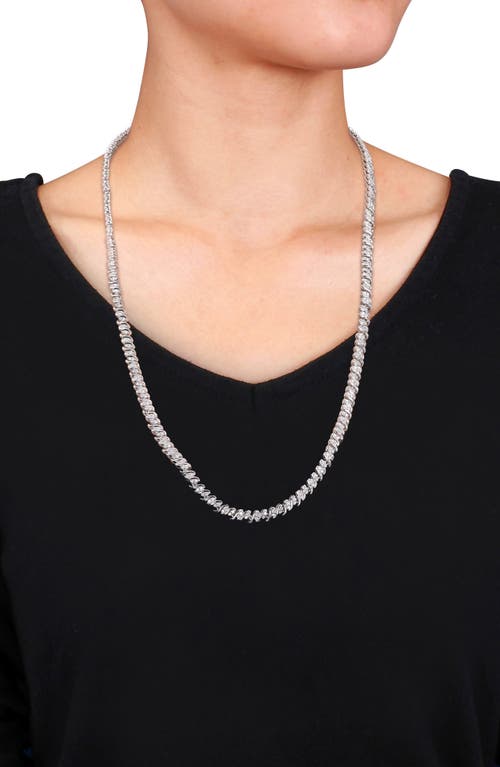 Delmar Diamond S Link Tennis Necklace In Silver