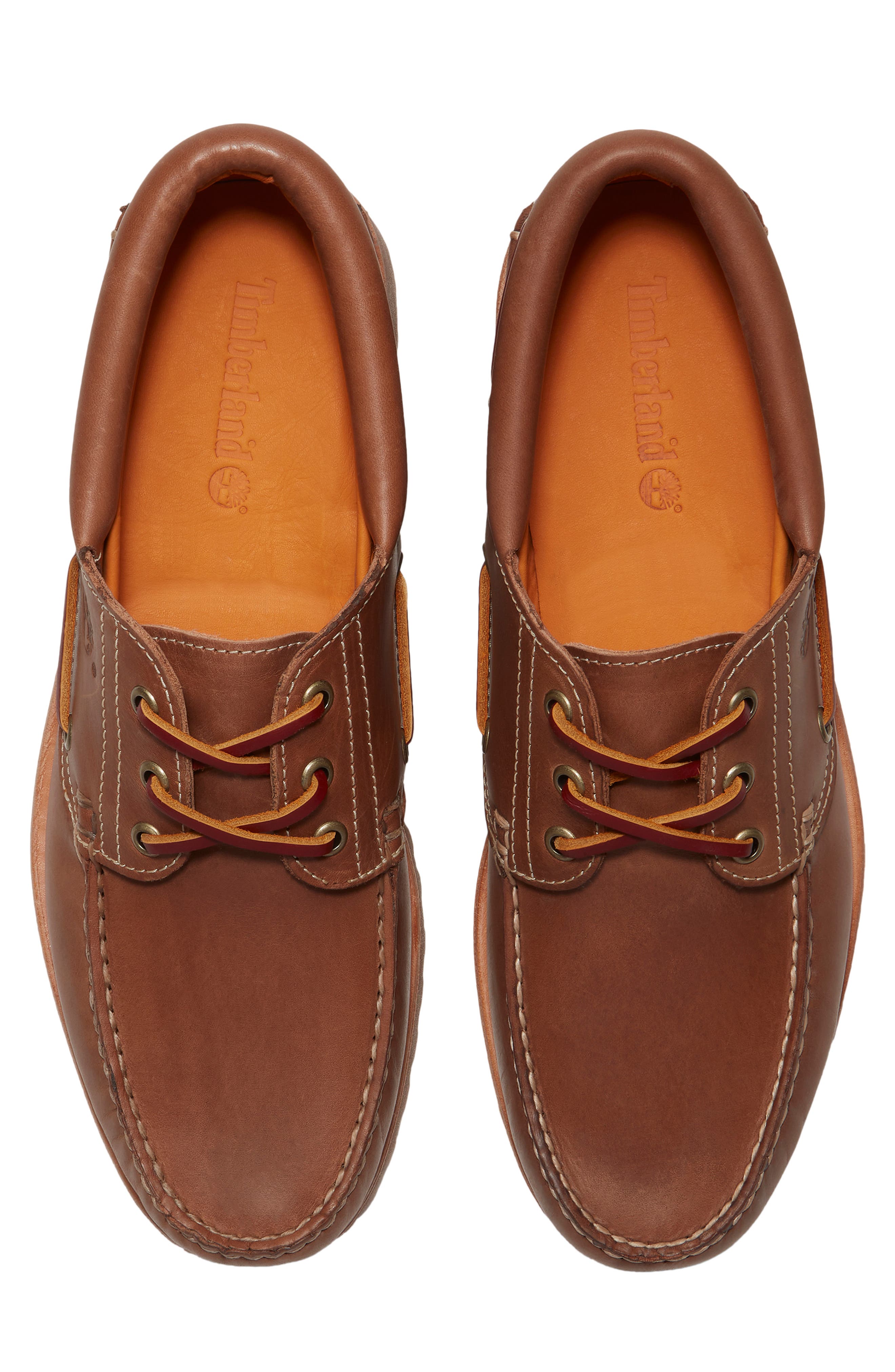 Authentic Leather Boat Shoe, Alternate, color, MD BROWN FG W MD BROWN
