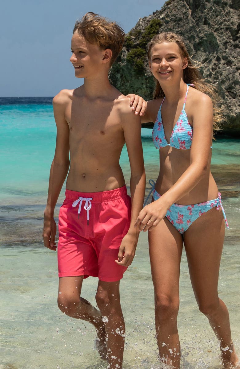 Snapper Rock Kids' Comfort Colorblock Swim Trunks, Alternate, color, 