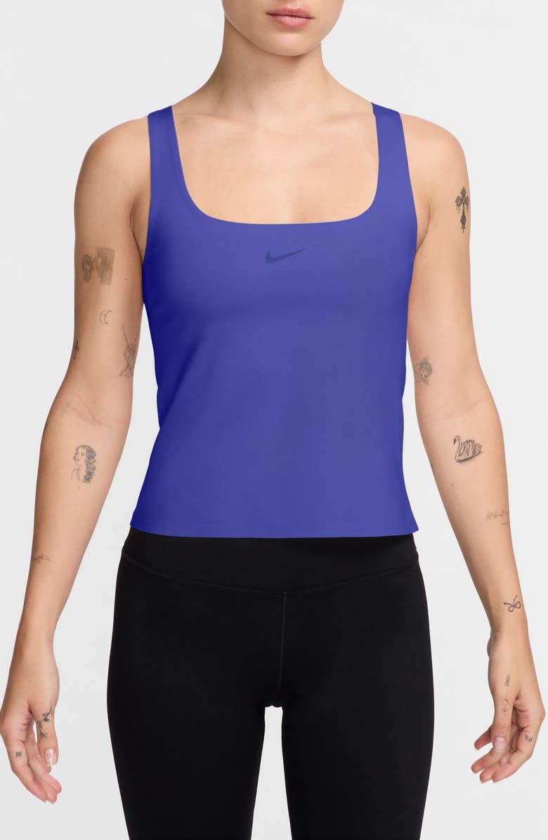 Nike Form Dri-FIT Tank Top, Main, color, Persian Violet/ Clear