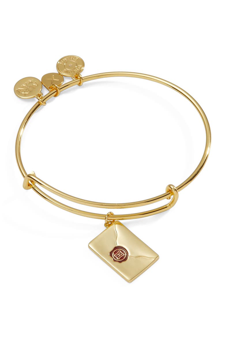 Harry Potter™ Acceptance Letter Charm Bangle Bracelet, Main, color, Gold