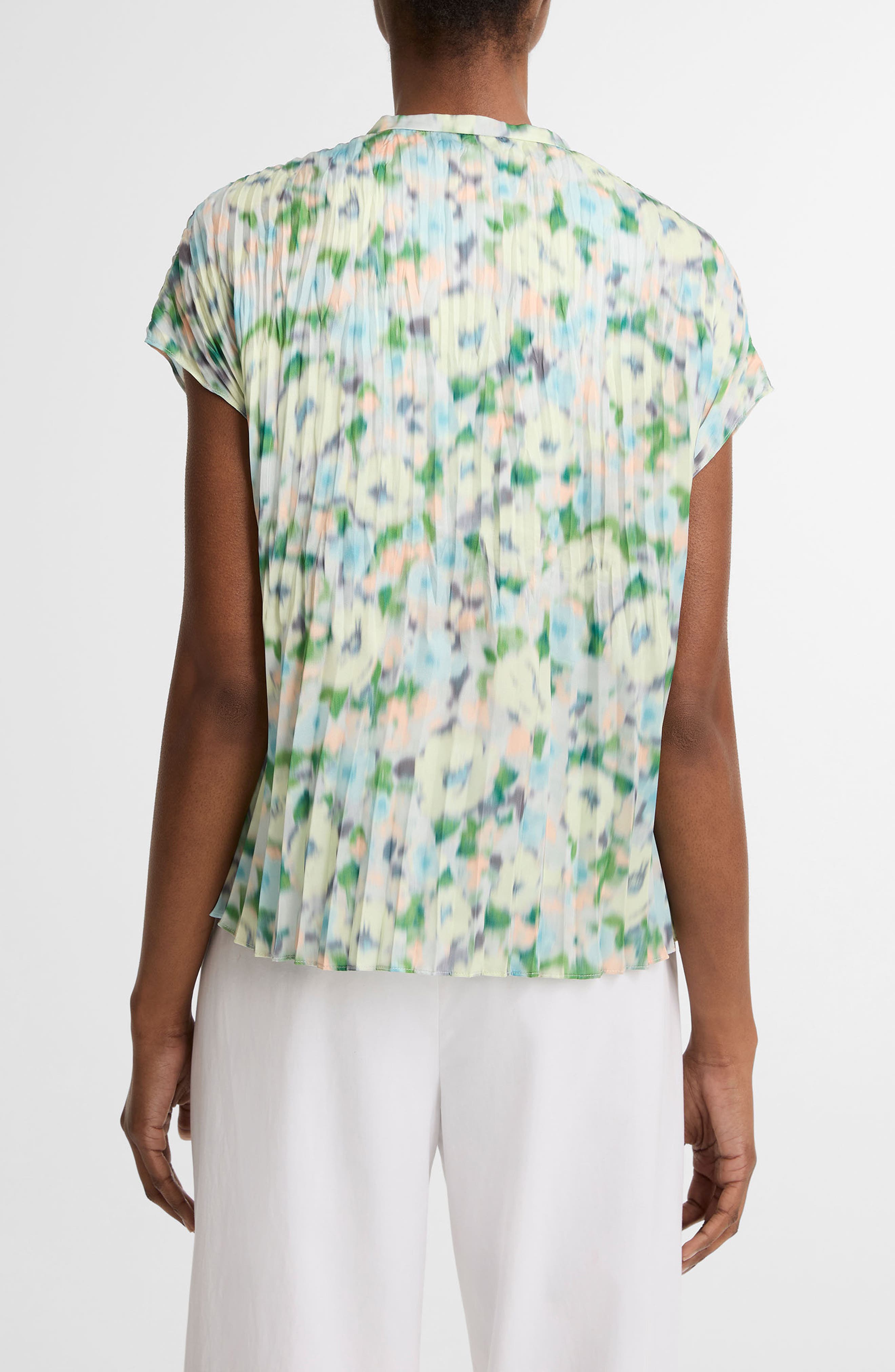 Painted Garden Cap Sleeve Top - image 2
