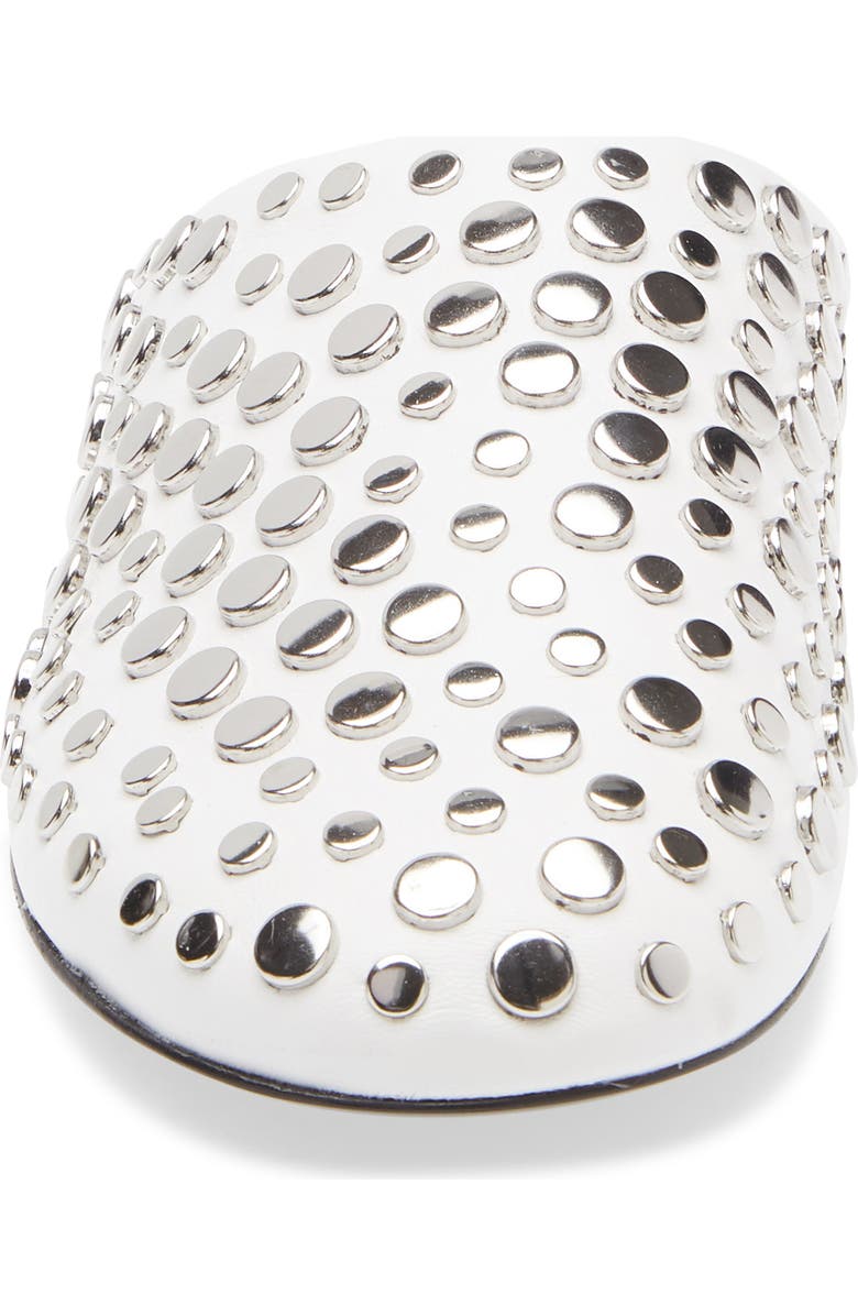 Tory Burch Stud Leather Mule, Alternate, color, Cloud / Silver