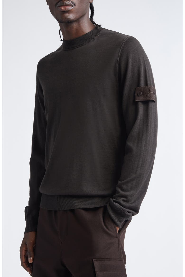 Ghost Virgin Wool Sweater, Alternate, color, DARK BROWN