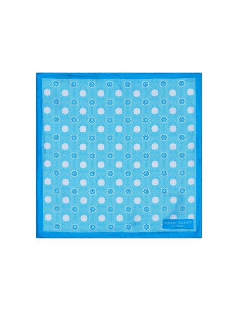 York Geo Herringbone Pocket Square