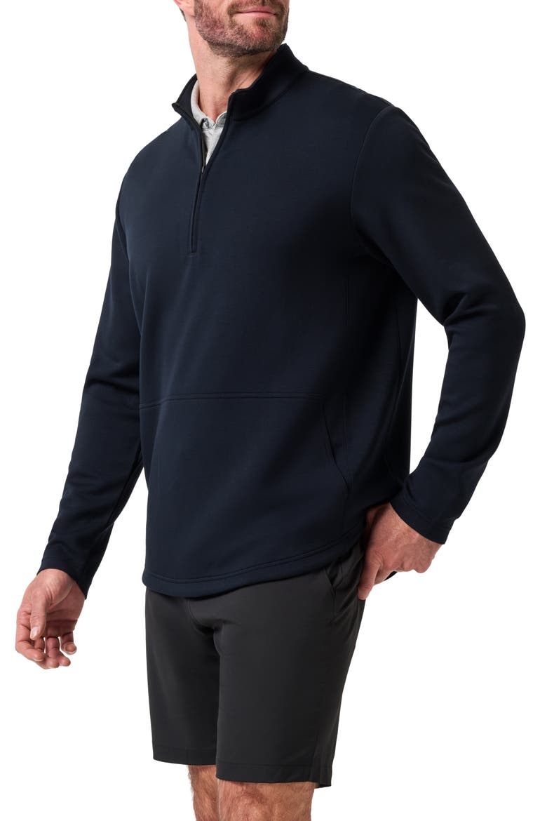 Fibercloud Quarter Zip Sweatshirt, Alternate, color, BLACK
