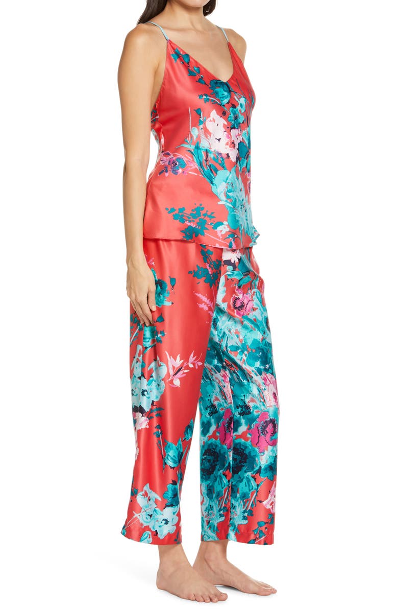 Natori Bloom Floral Satin Camisole Pajamas, Alternate, color, 