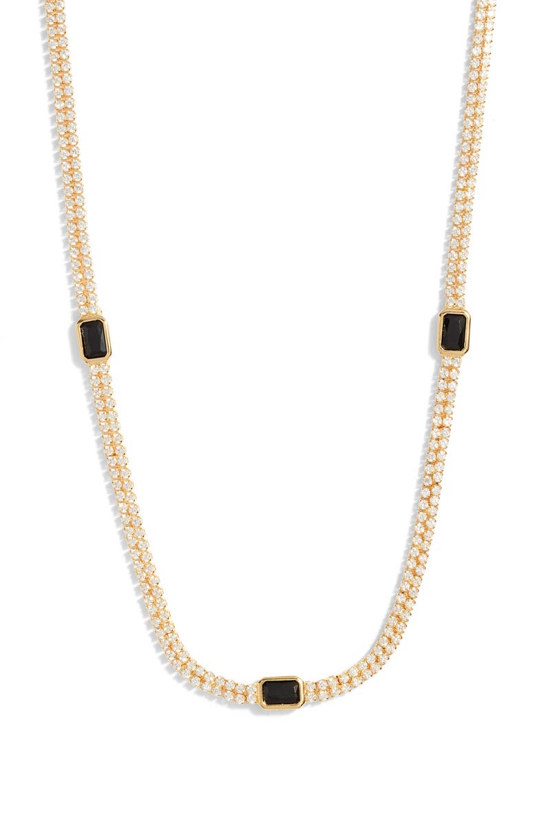 Nordstrom Accent Cubic Zirconia Tennis Necklace, Main, color,