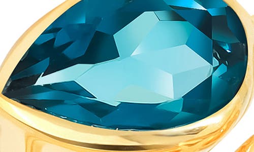 Ys Gems Gemstone Bypass Ring In Blue