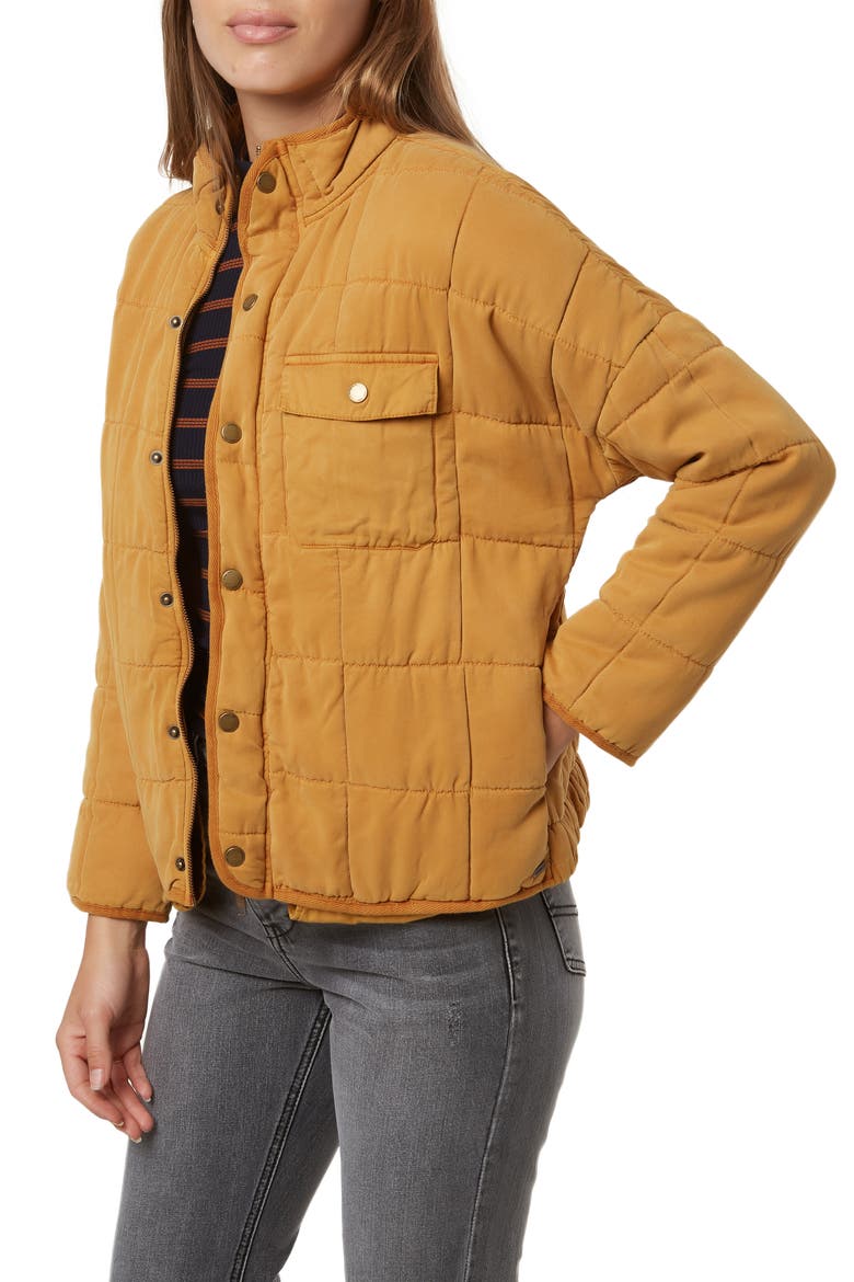 Mable Quilted Jacket, Alternate, color, AMBER