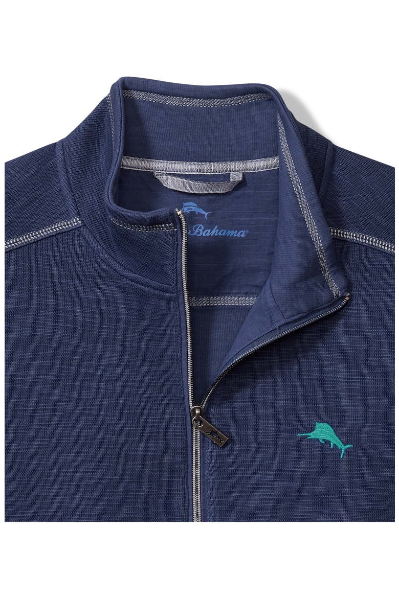 Tobago Bay Slub Rib Zip Front Jacket, Alternate, color, ISLAND NAV
